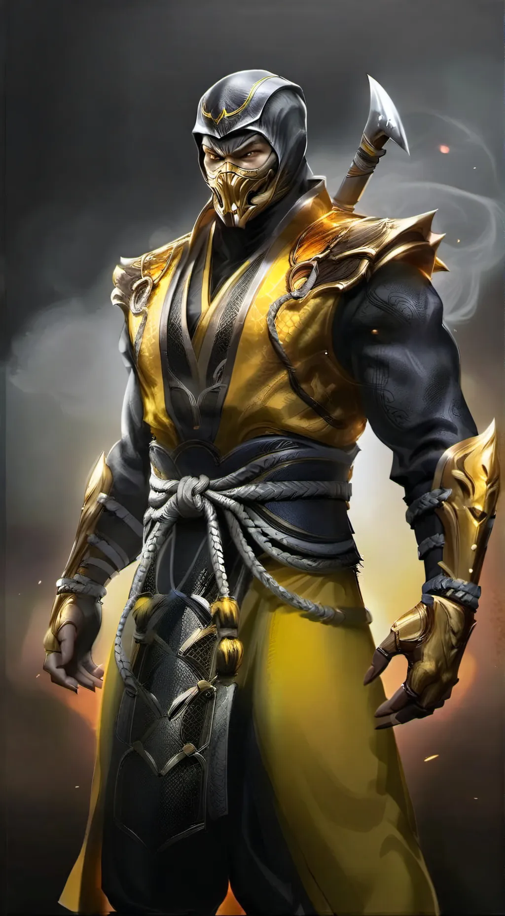 ai character: Scorpion  background