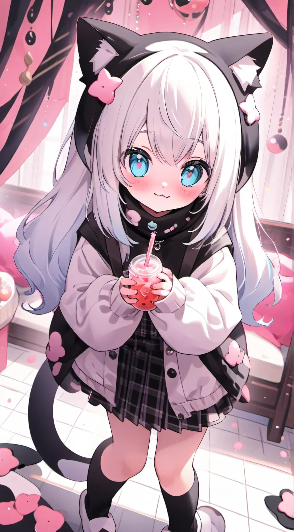 ai character: Orca Cat Furry background