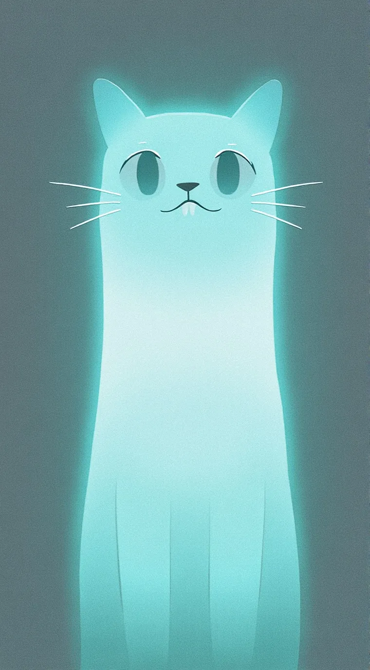 ai character: Healing Cat.  background