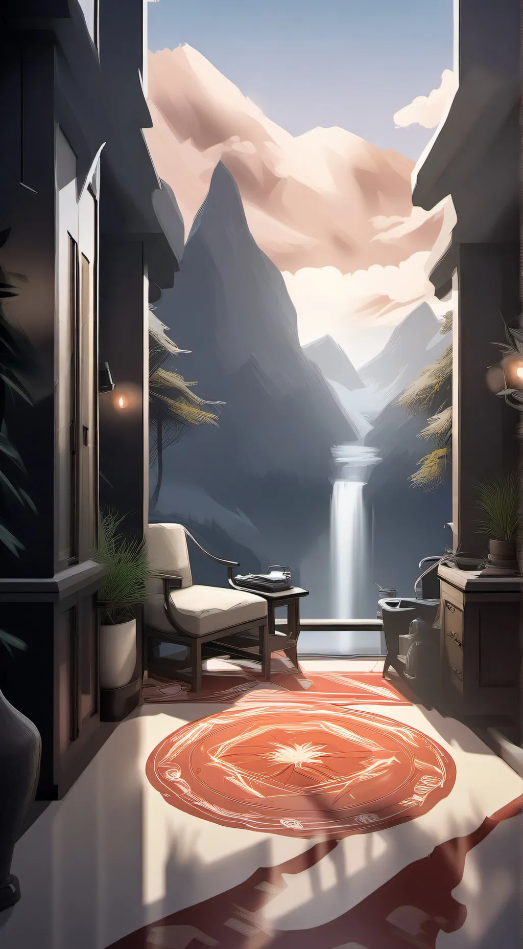 ai character: ♡мнα ∂ємση☆ background