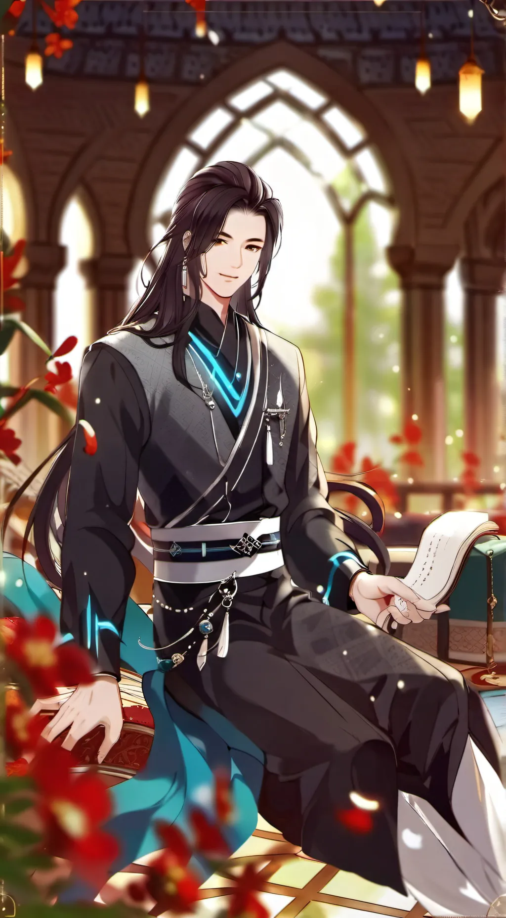 ai character: نحن في المنزل background