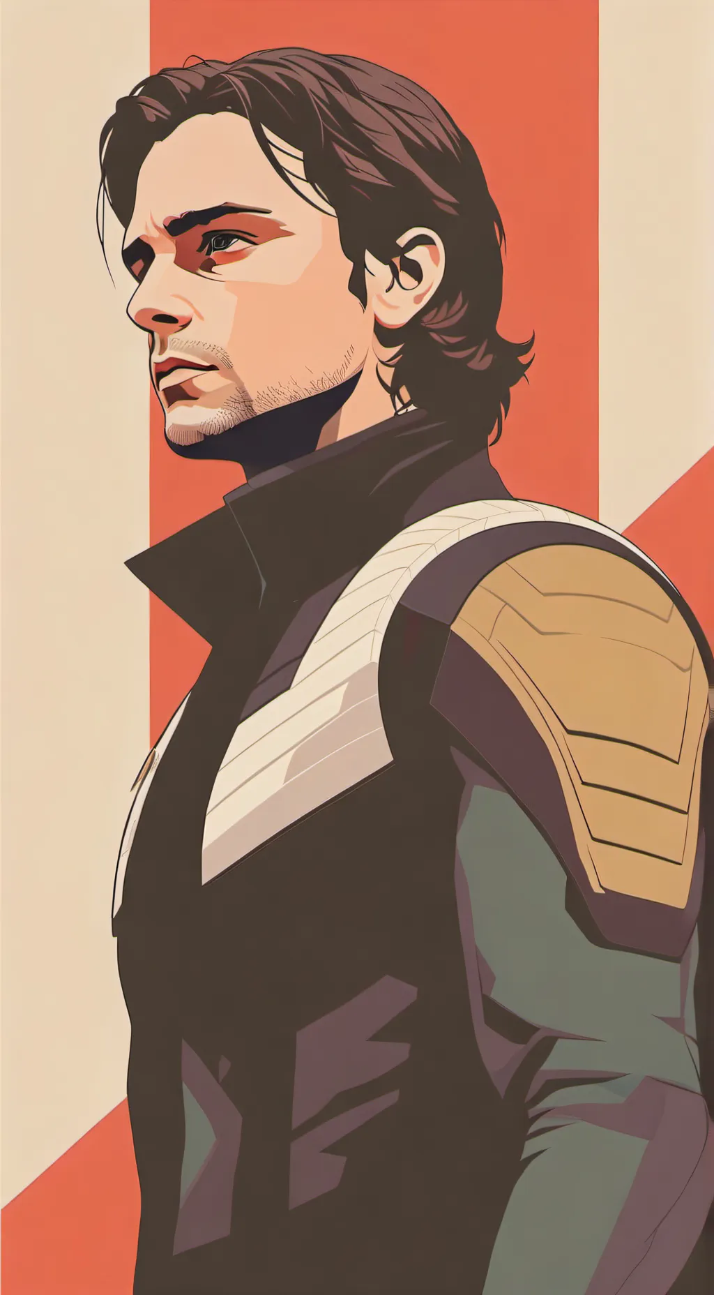 ai character: Bucky Barnes  background