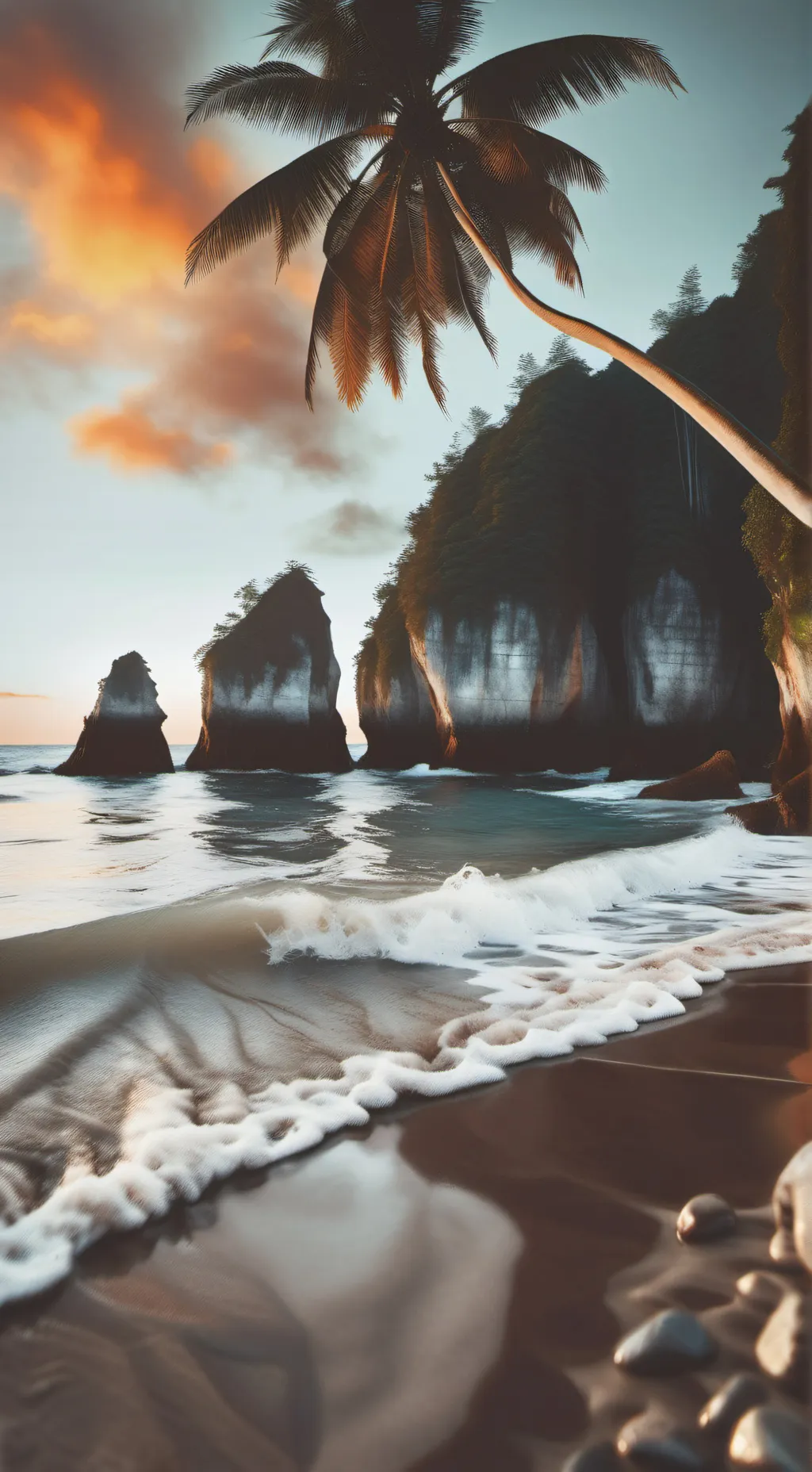 ai character: Beach vacay background