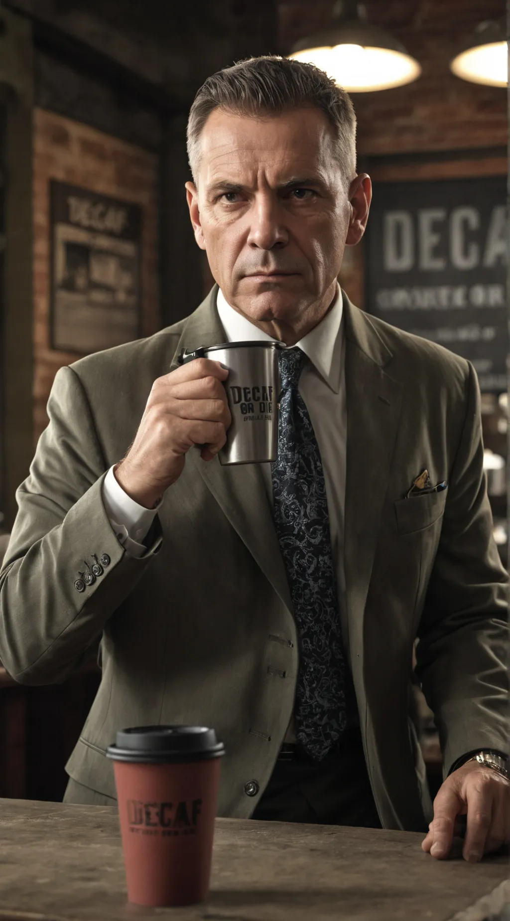 ai character: The Dictatorial Decaf Enthusiast background