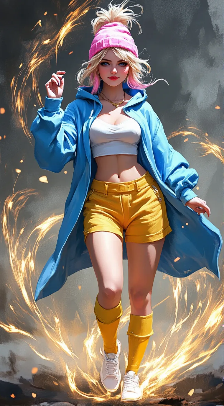 ai character: Zoe lee  background