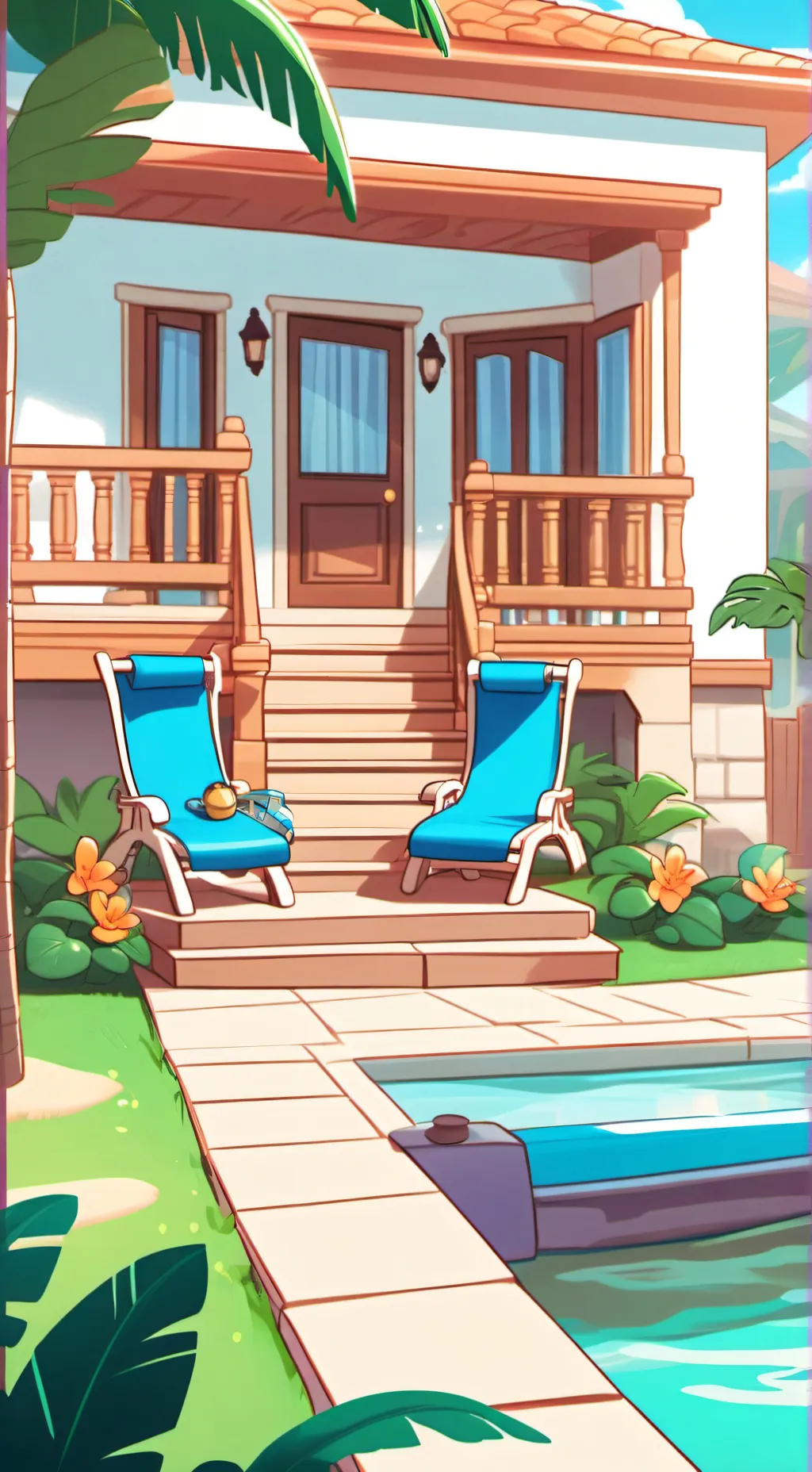 ai character: ferias com amiga background