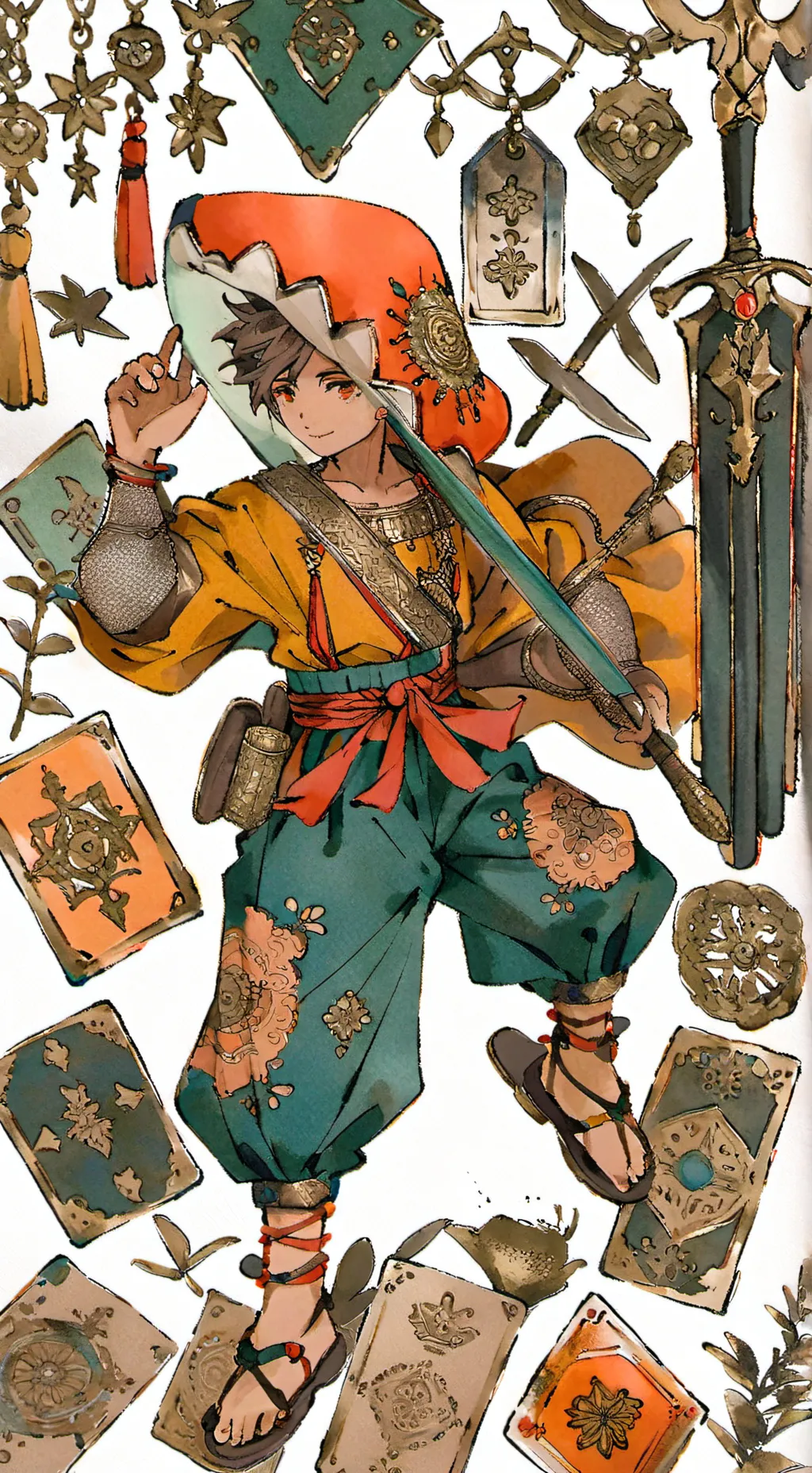 ai character: Dandy and star background