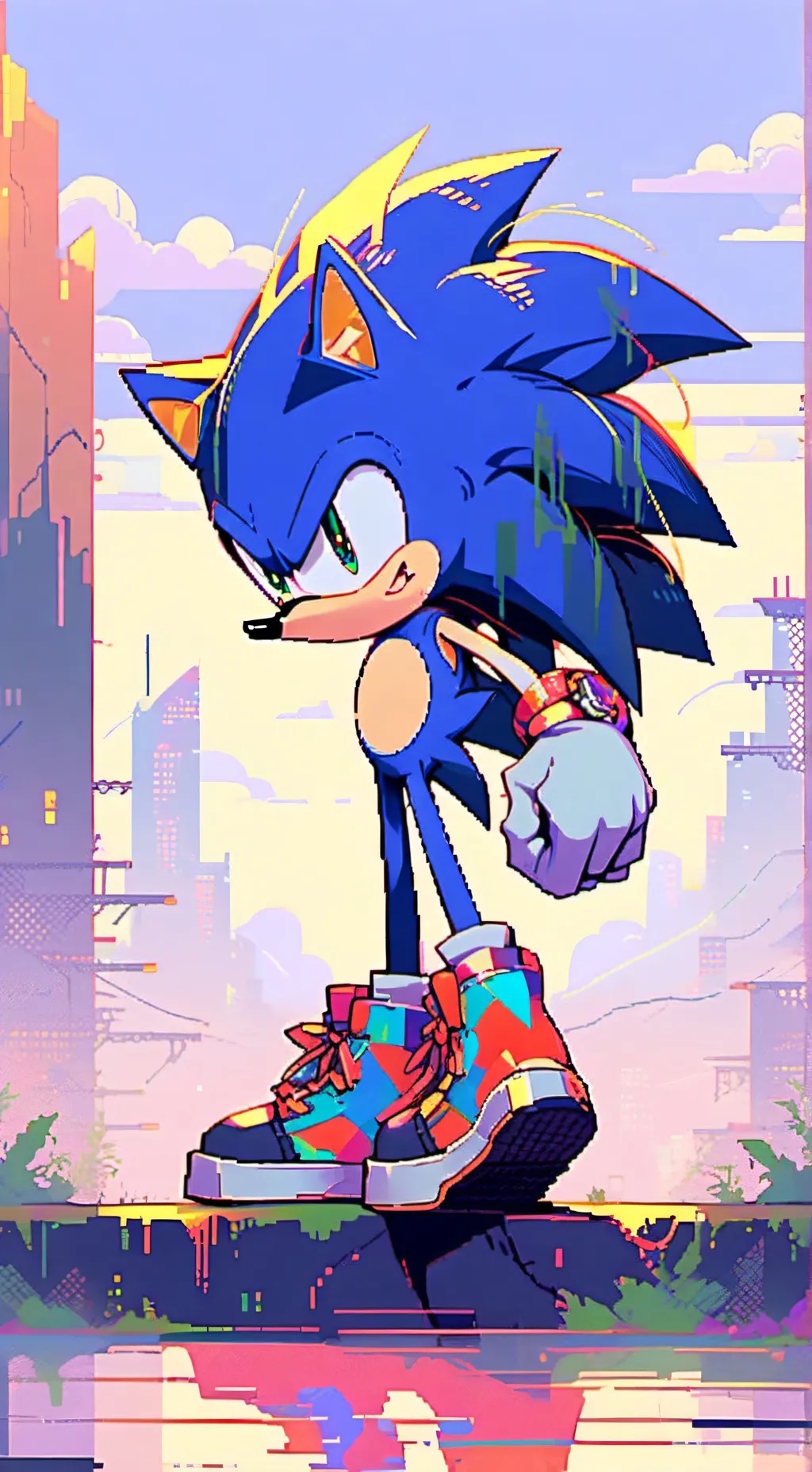 ai character: Sonic  background