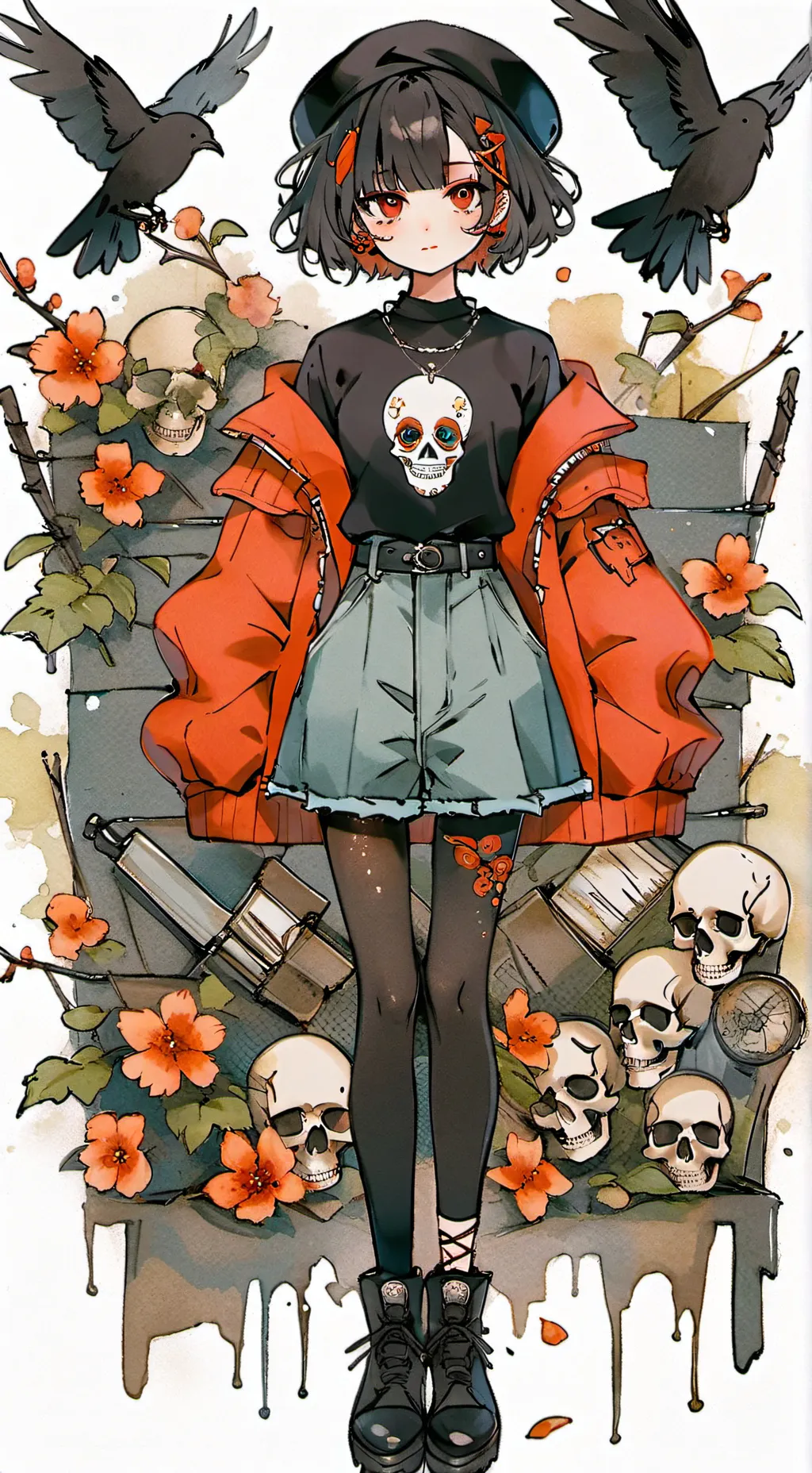 ai character: SkullVbreaker  background