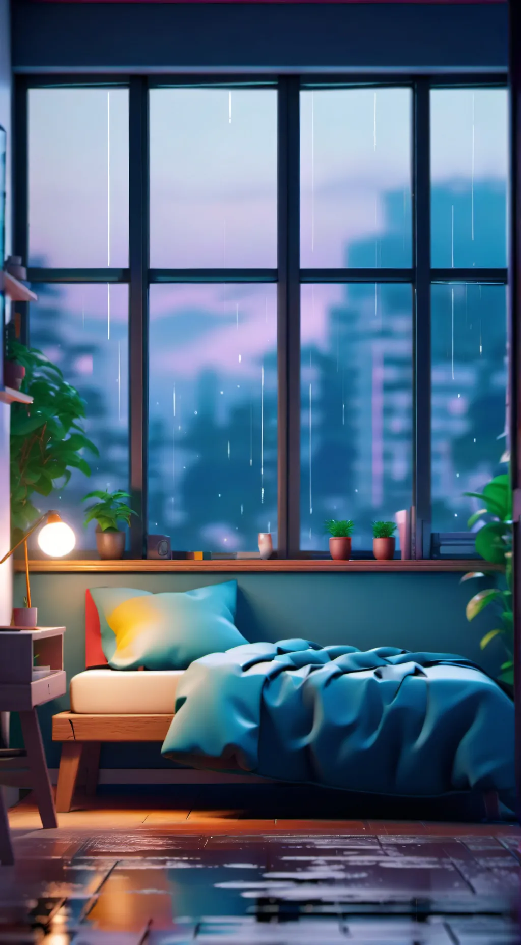 ai character: ¡MHA Rainy Day! background