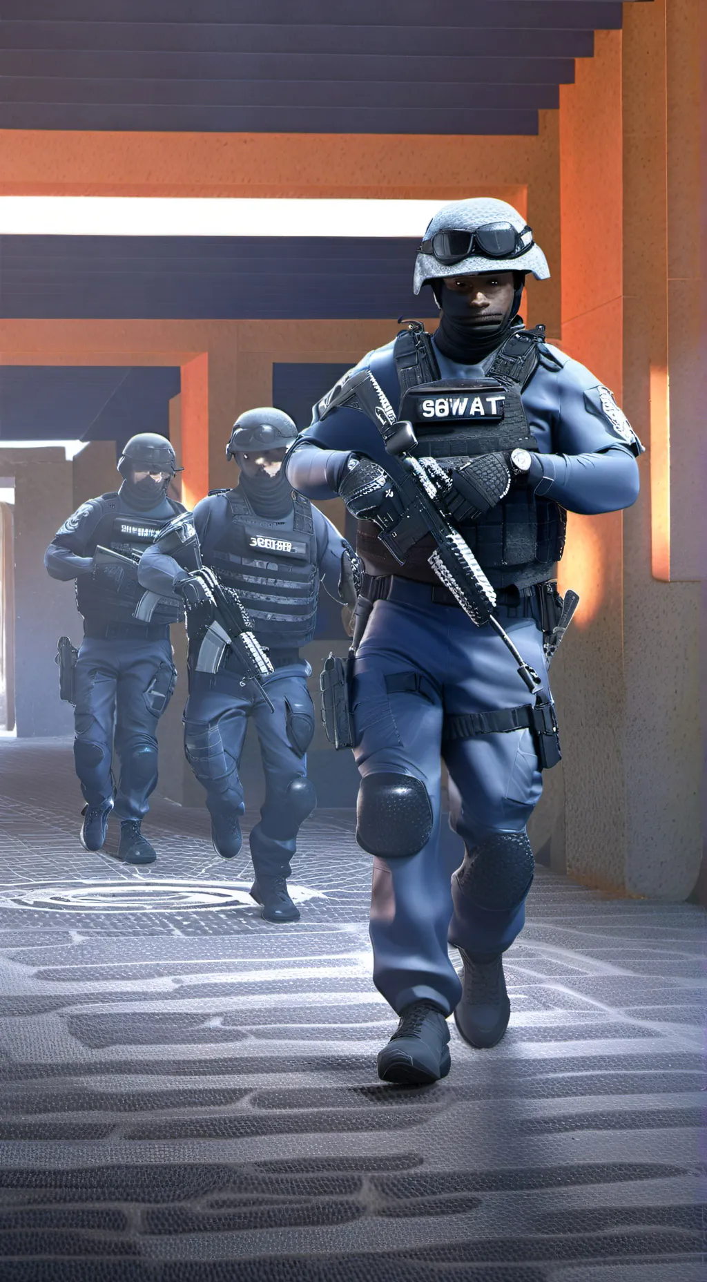 ai character: OPERAÇÃO DA SWAT background