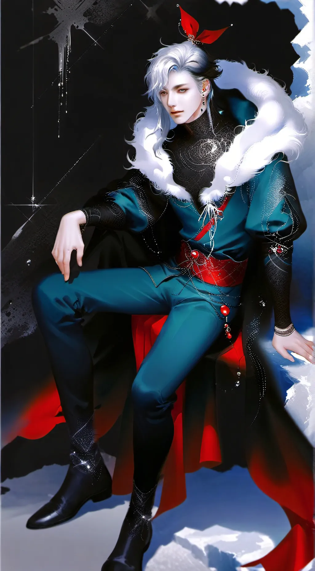 ai character: лазурный  background