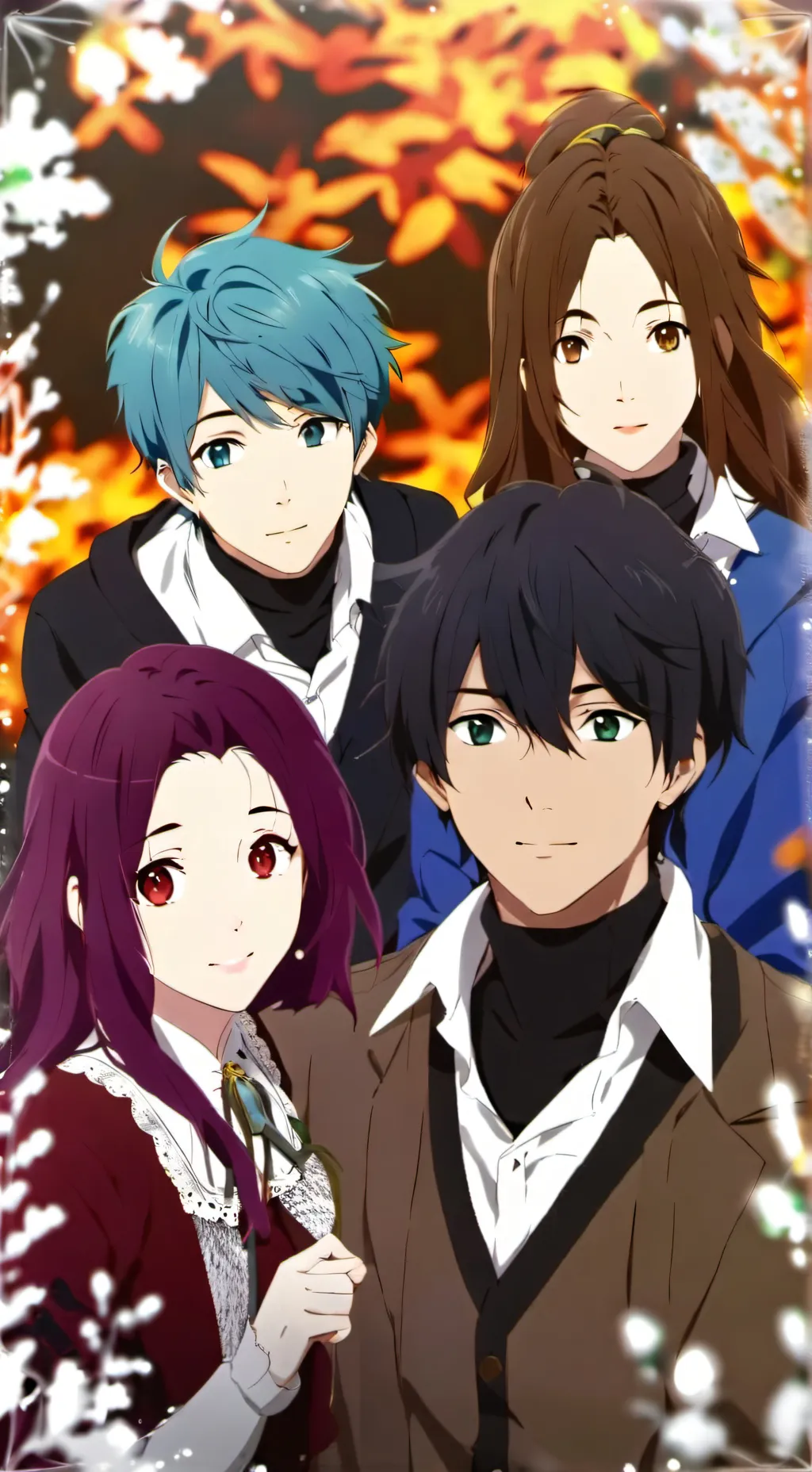 ai character: Grupo de amigos background