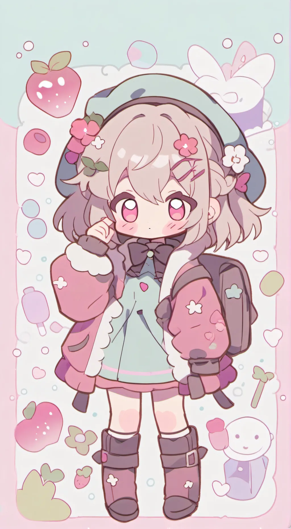 ai character: chibi background