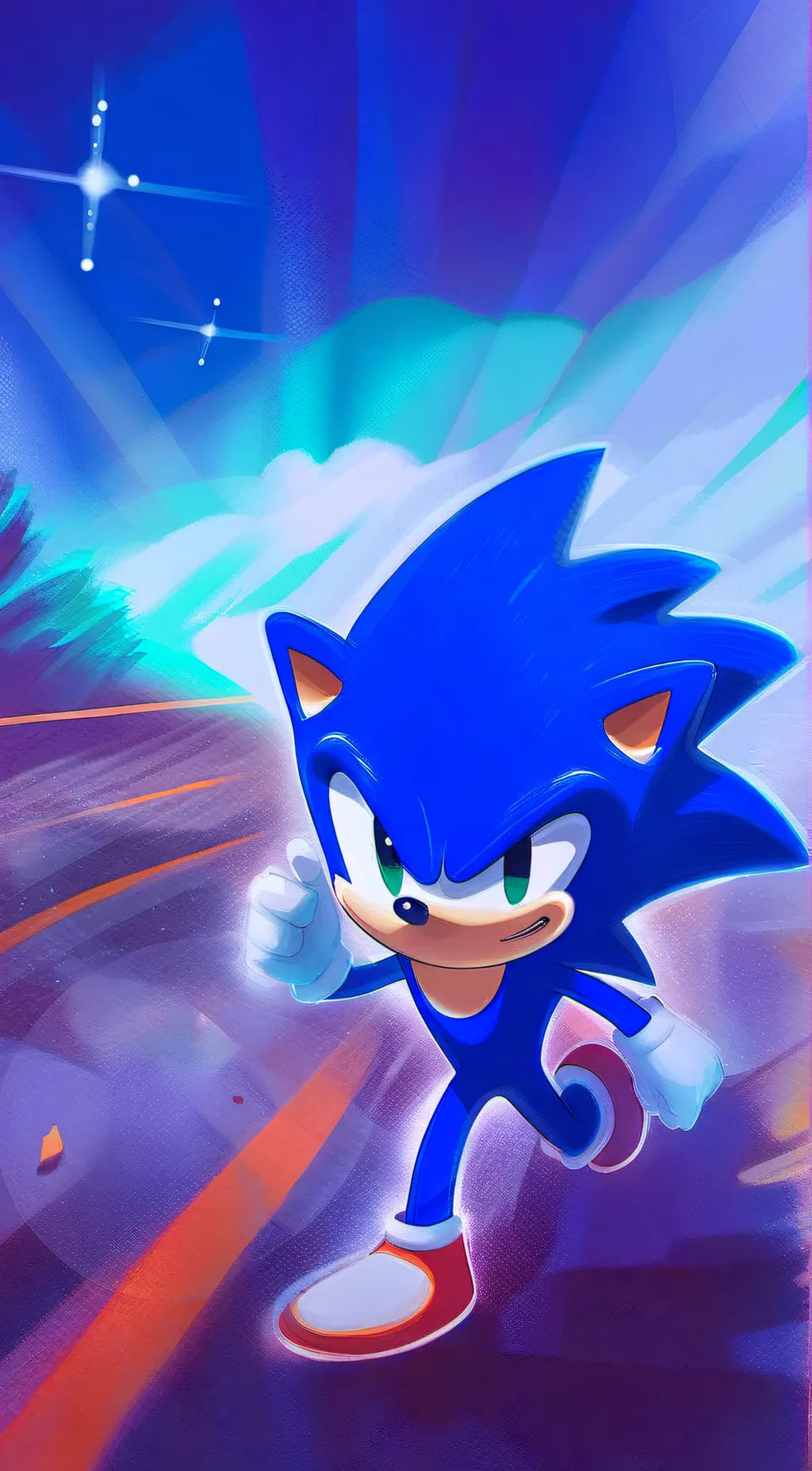 ai character: Sonic the hedgehog background
