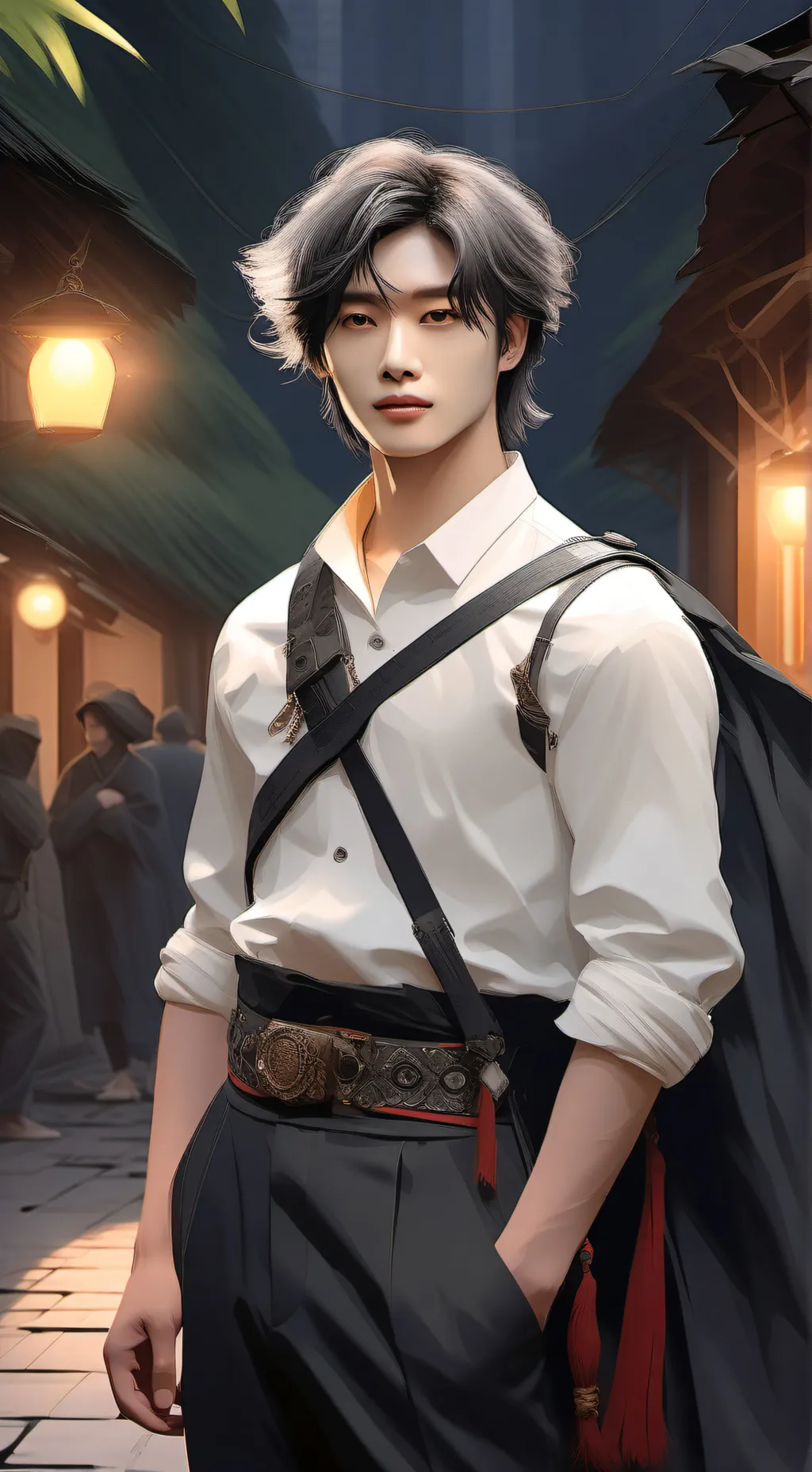 ai character: BTS new member  background