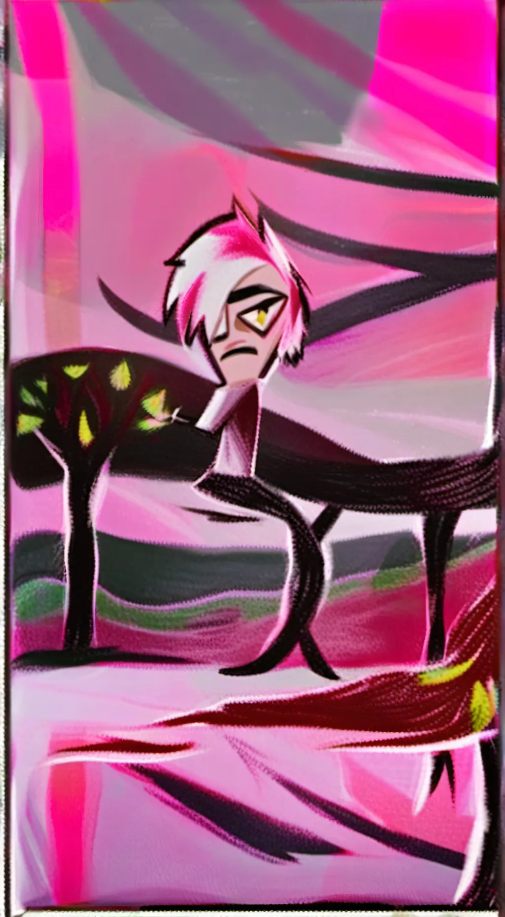 ai character: Angel dust  background