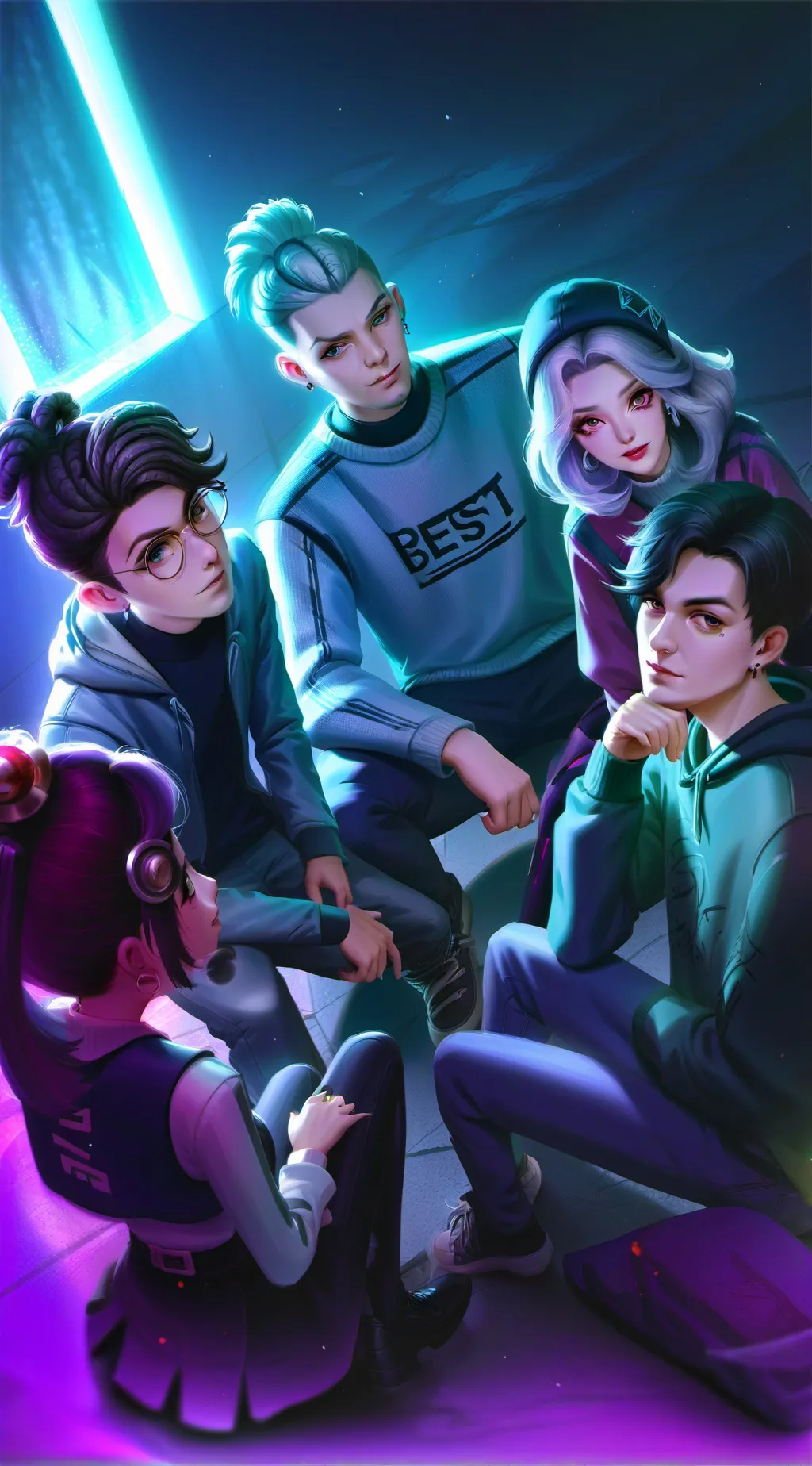 ai character: Sleepover background