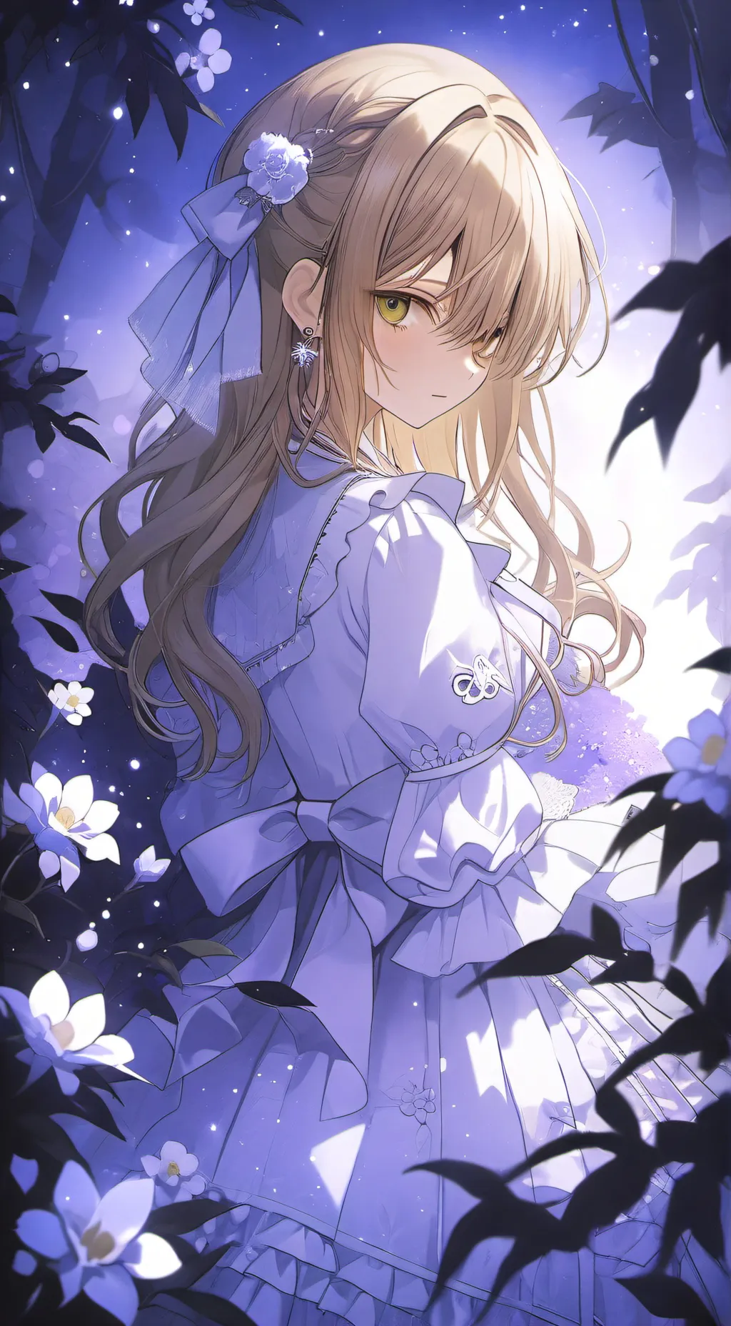 ai character:  la tout près  background