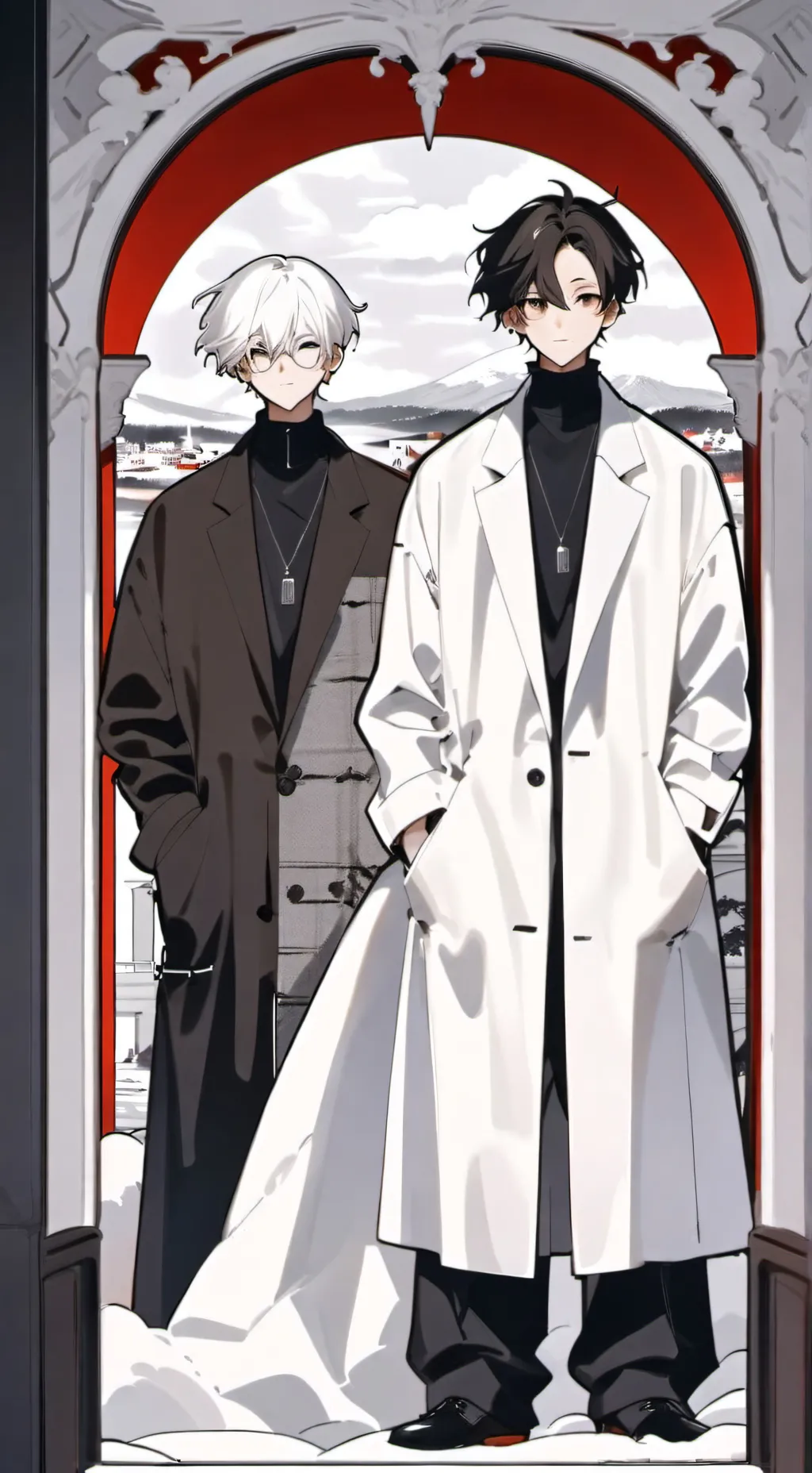 ai character: famille nombreuse  background