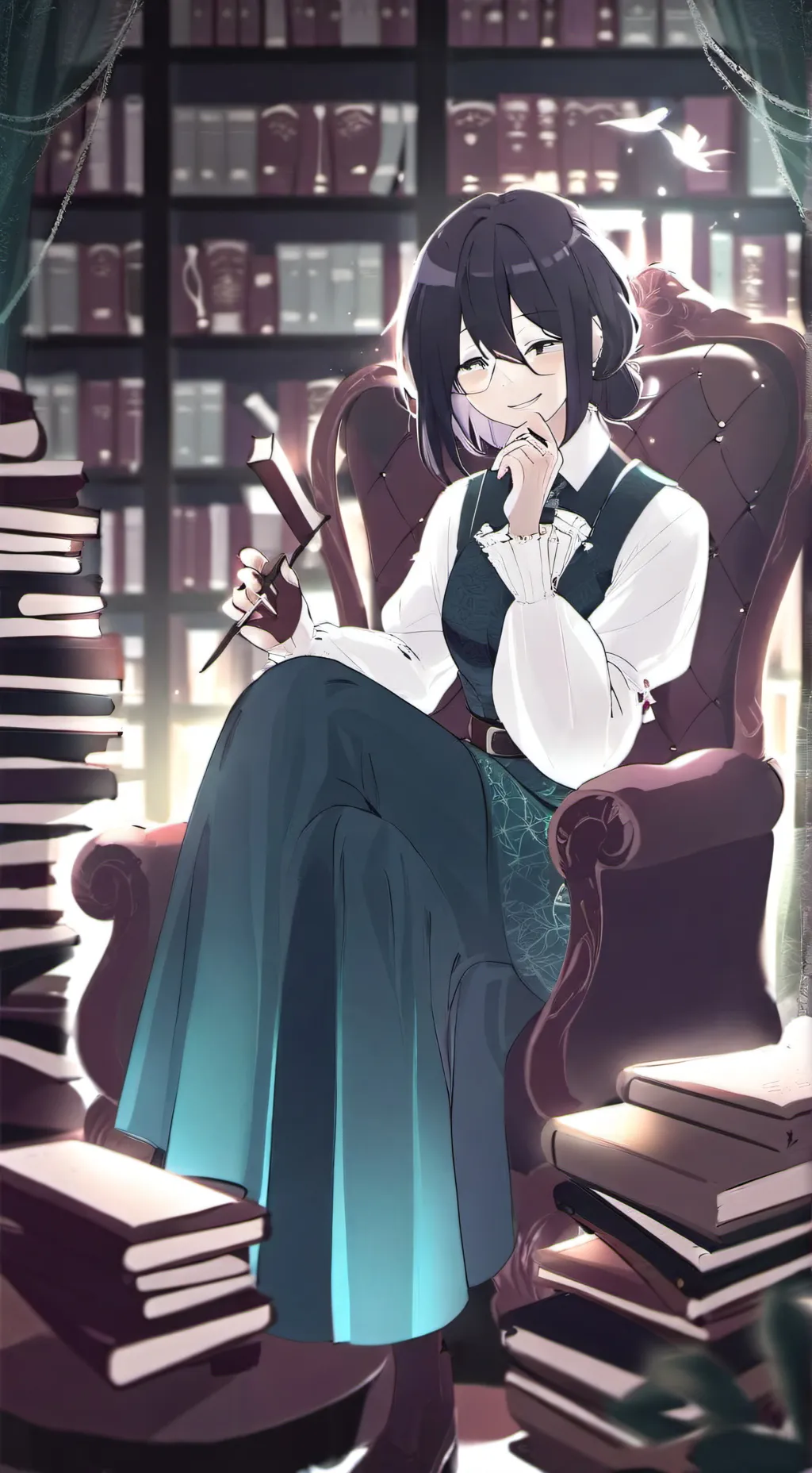 ai character: Miss Circle background