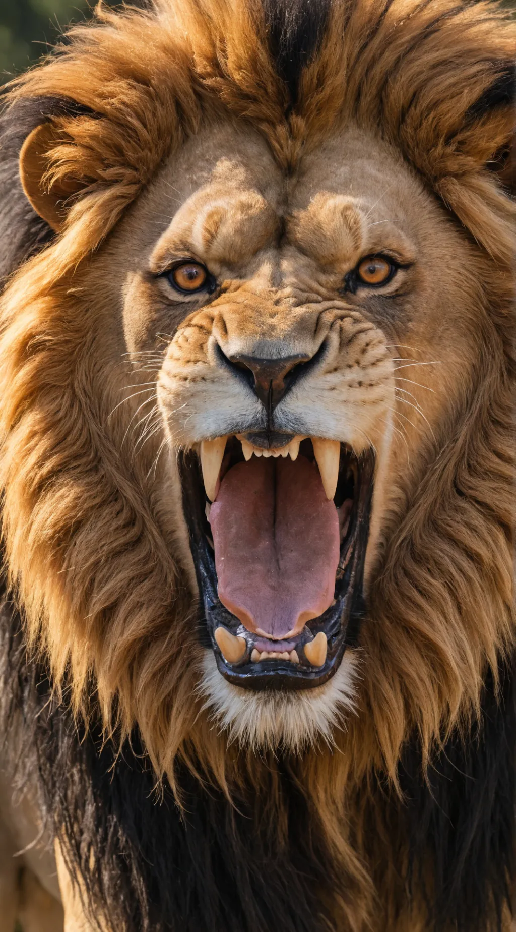 ai character: Lion background