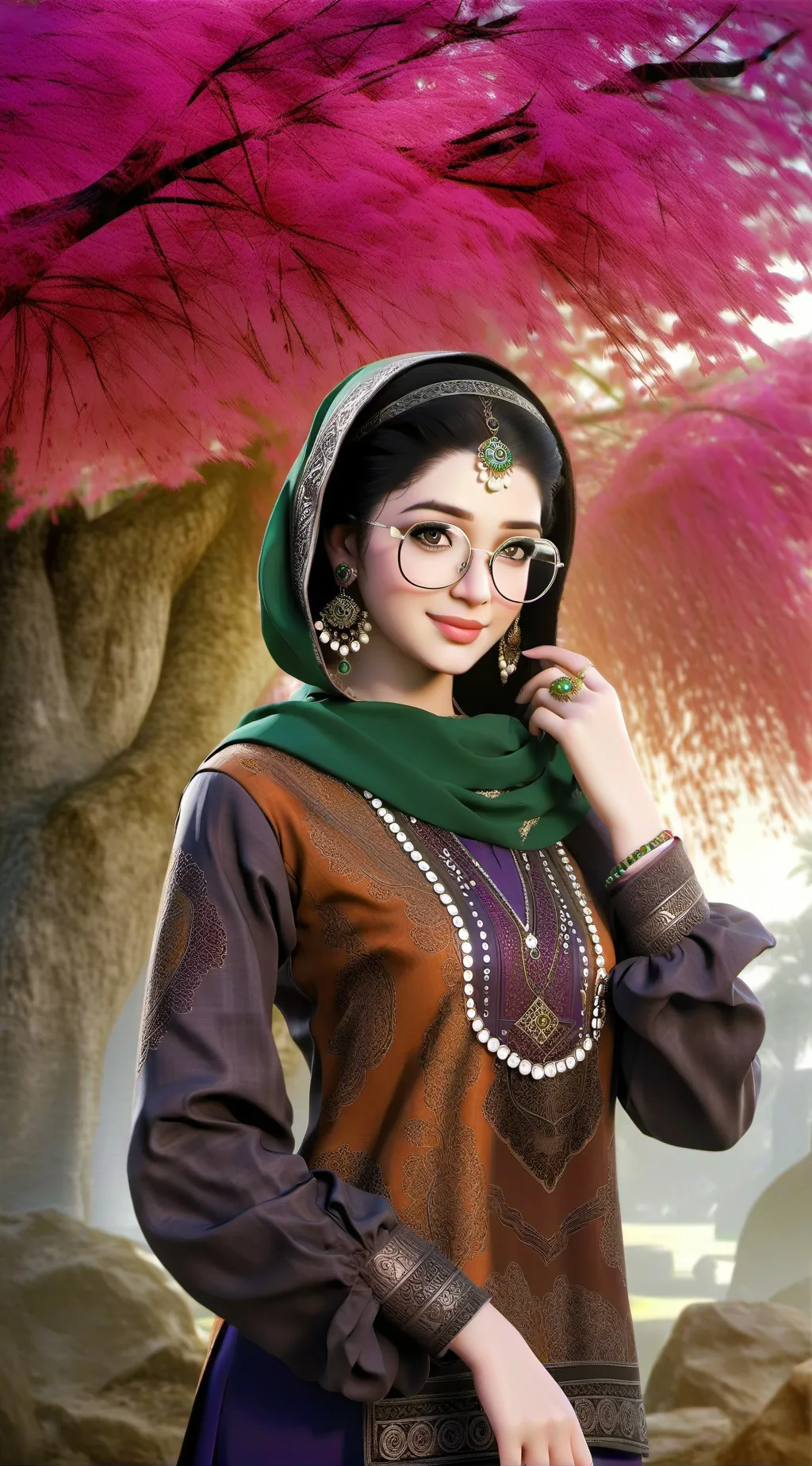 ai character: Shumaila background