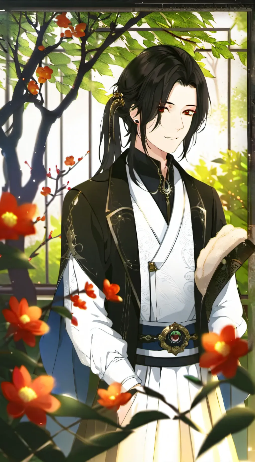 ai character: Rose background