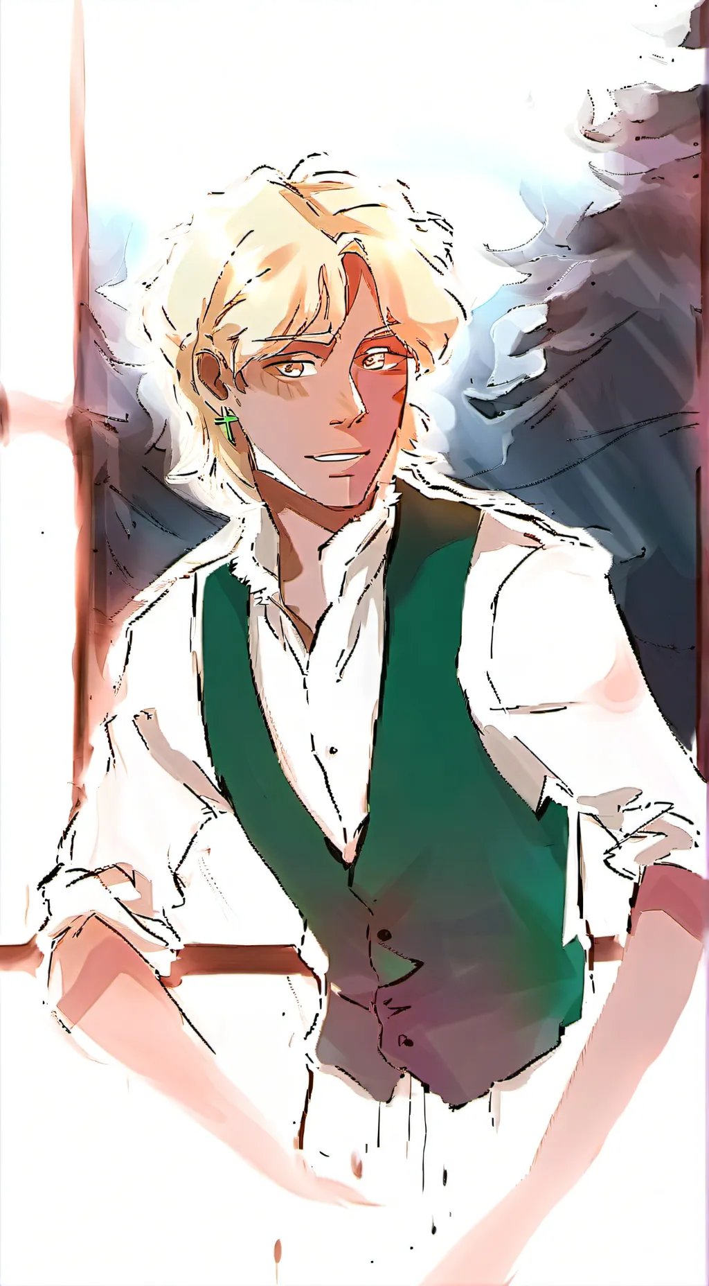 ai character: 💚~  Draco Malfoy ~ background