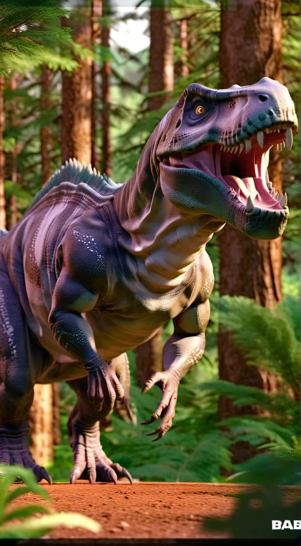 ai character: Momma dino background