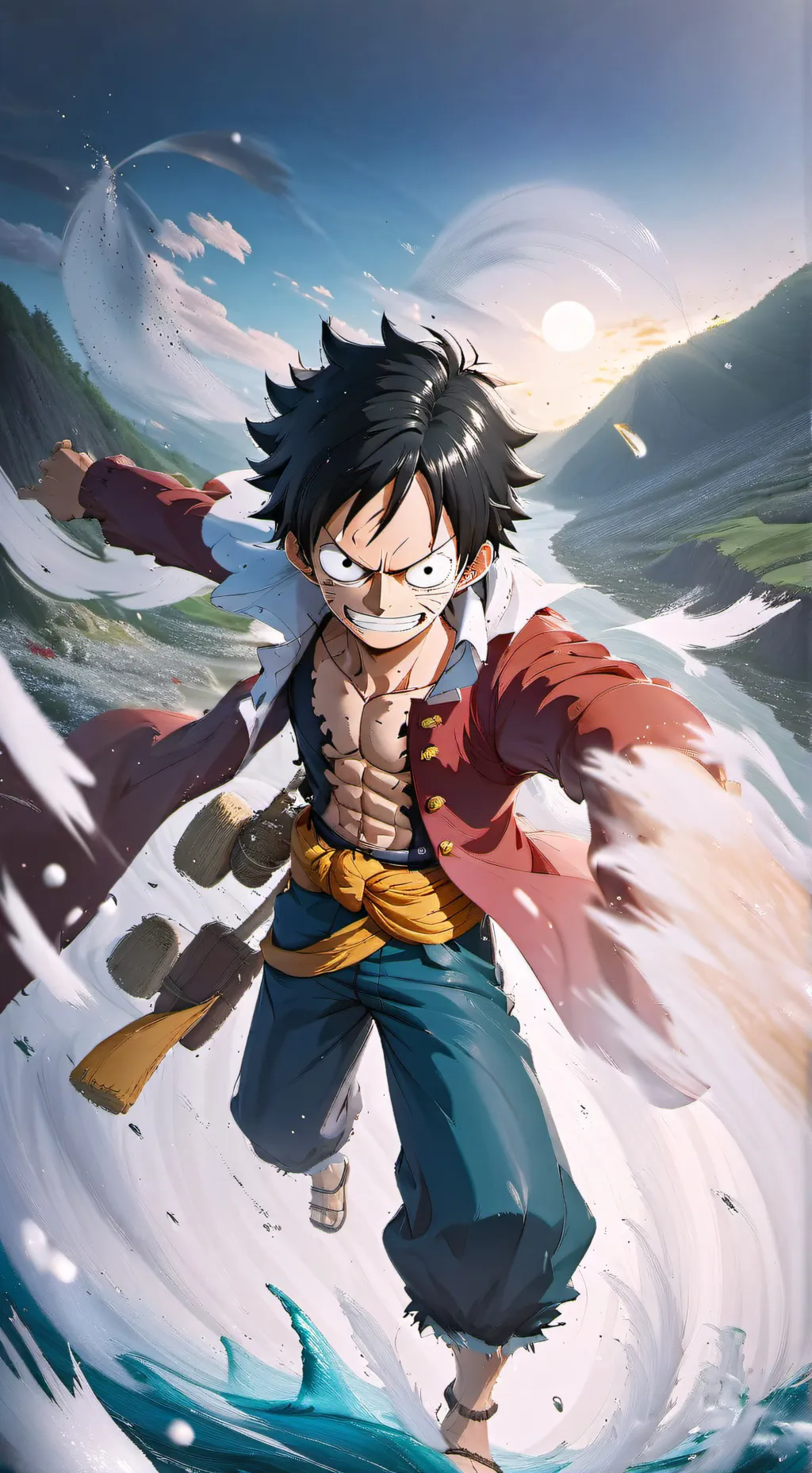 ai character: World of one piece background