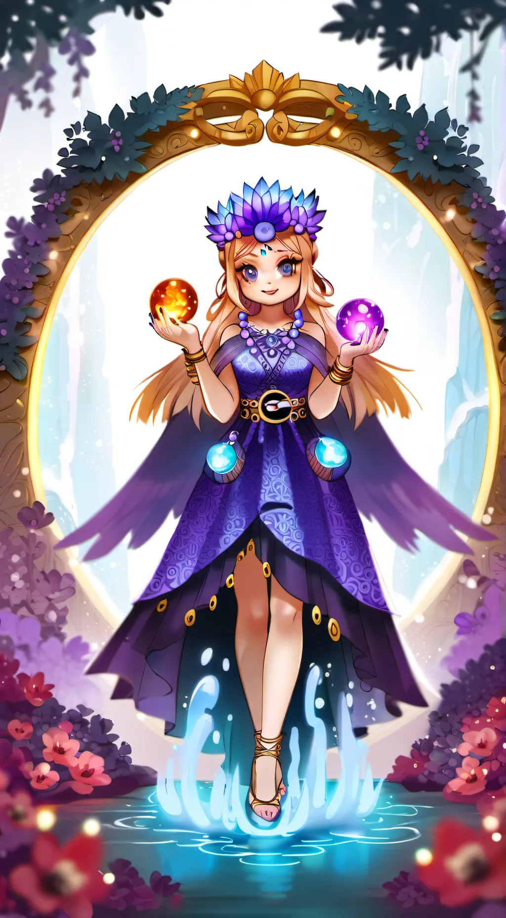 ai character: portal girl background