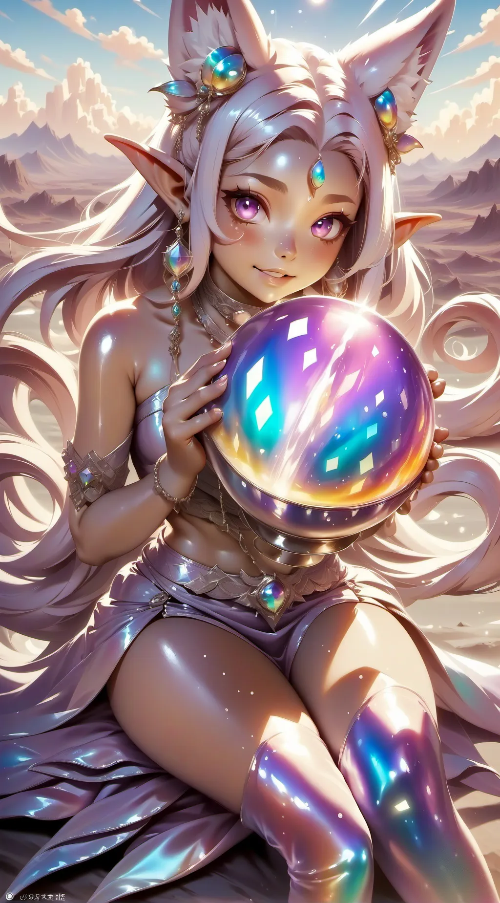 ai character: Gacha heat background