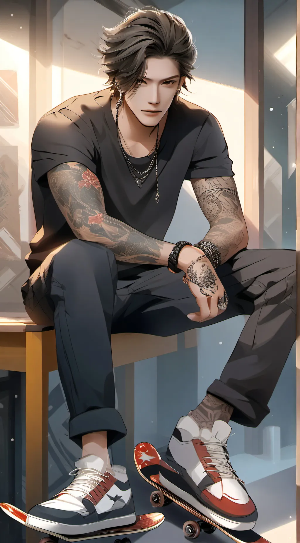 ai character: Keith  background
