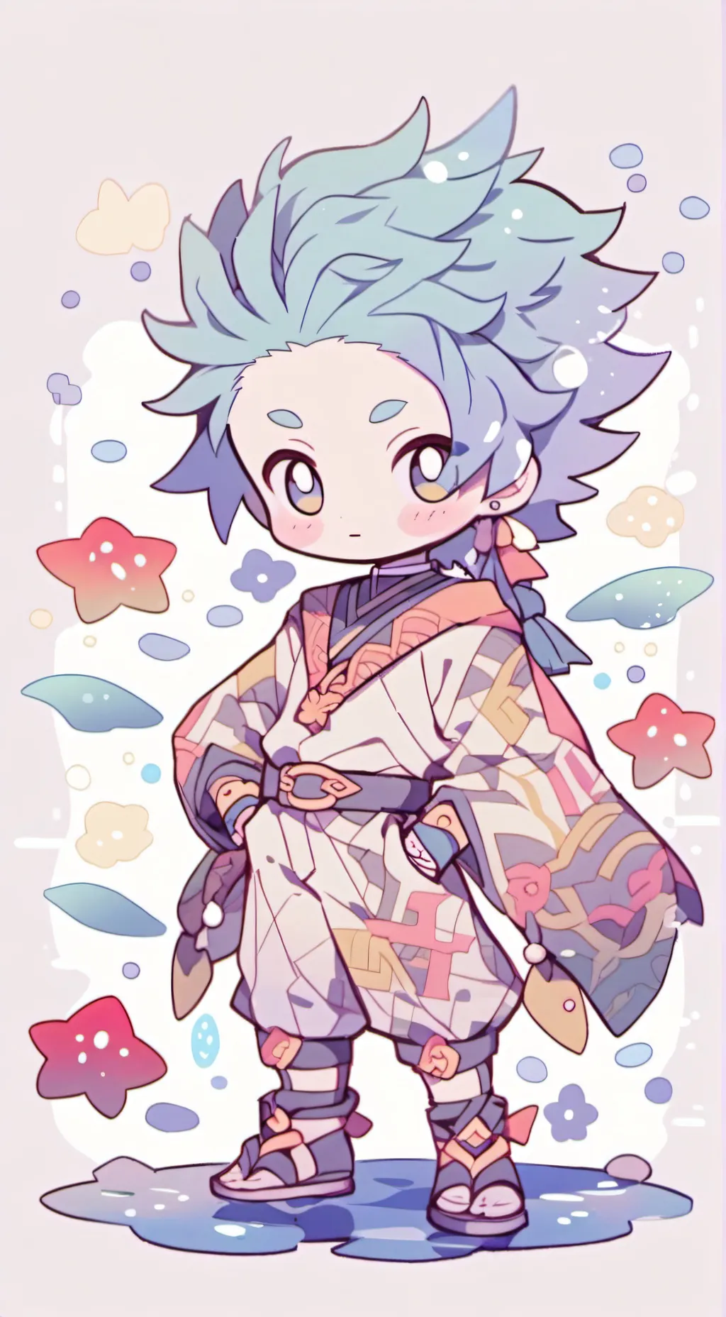 ai character: kid jimbe  background
