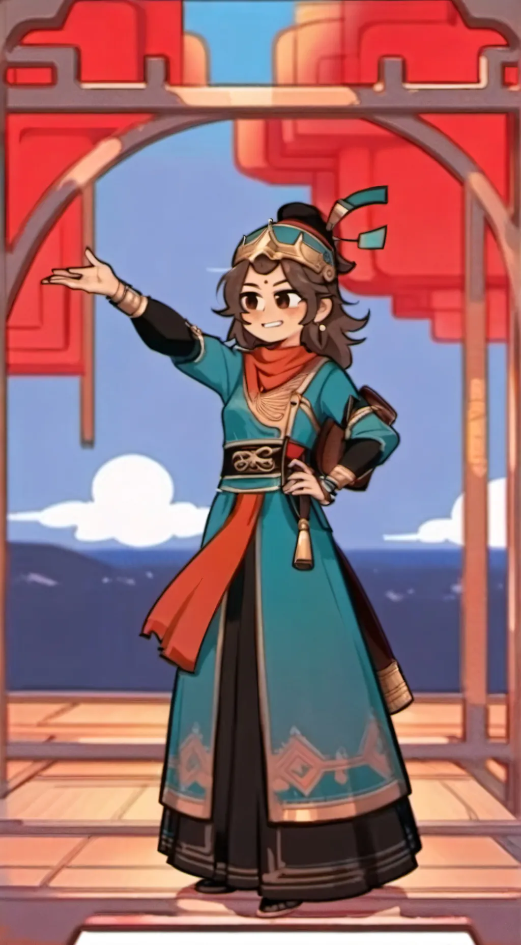 ai character: nabi x santi background