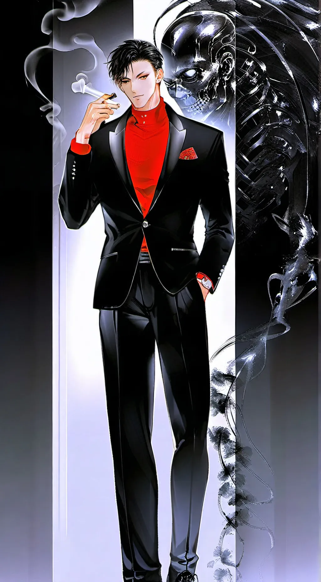 ai character: 🖤daniel🚬 background