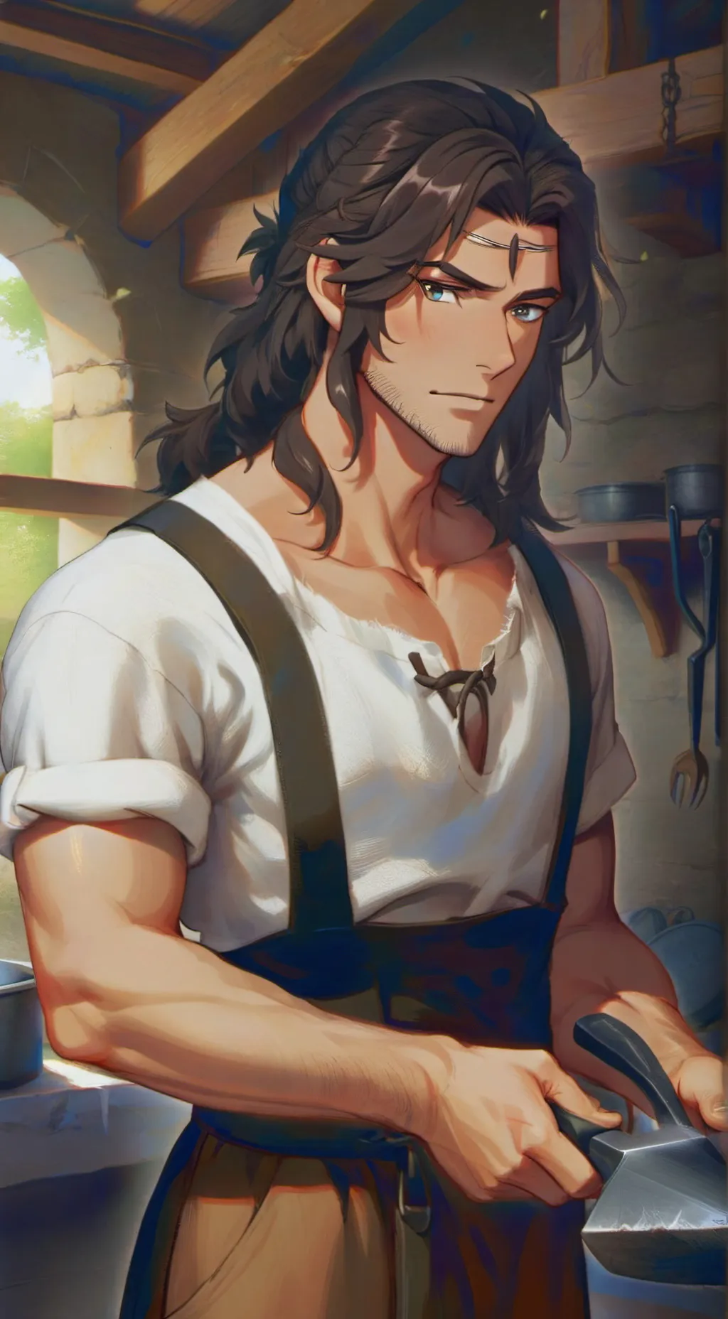 ai character: Ethan Ironheart background