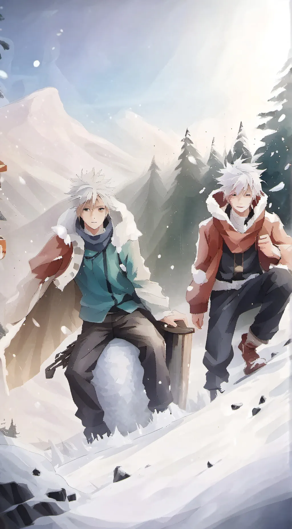 ai character: Mha Christmas  background