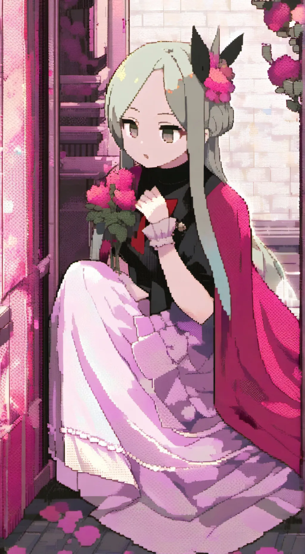 ai character: Rose background