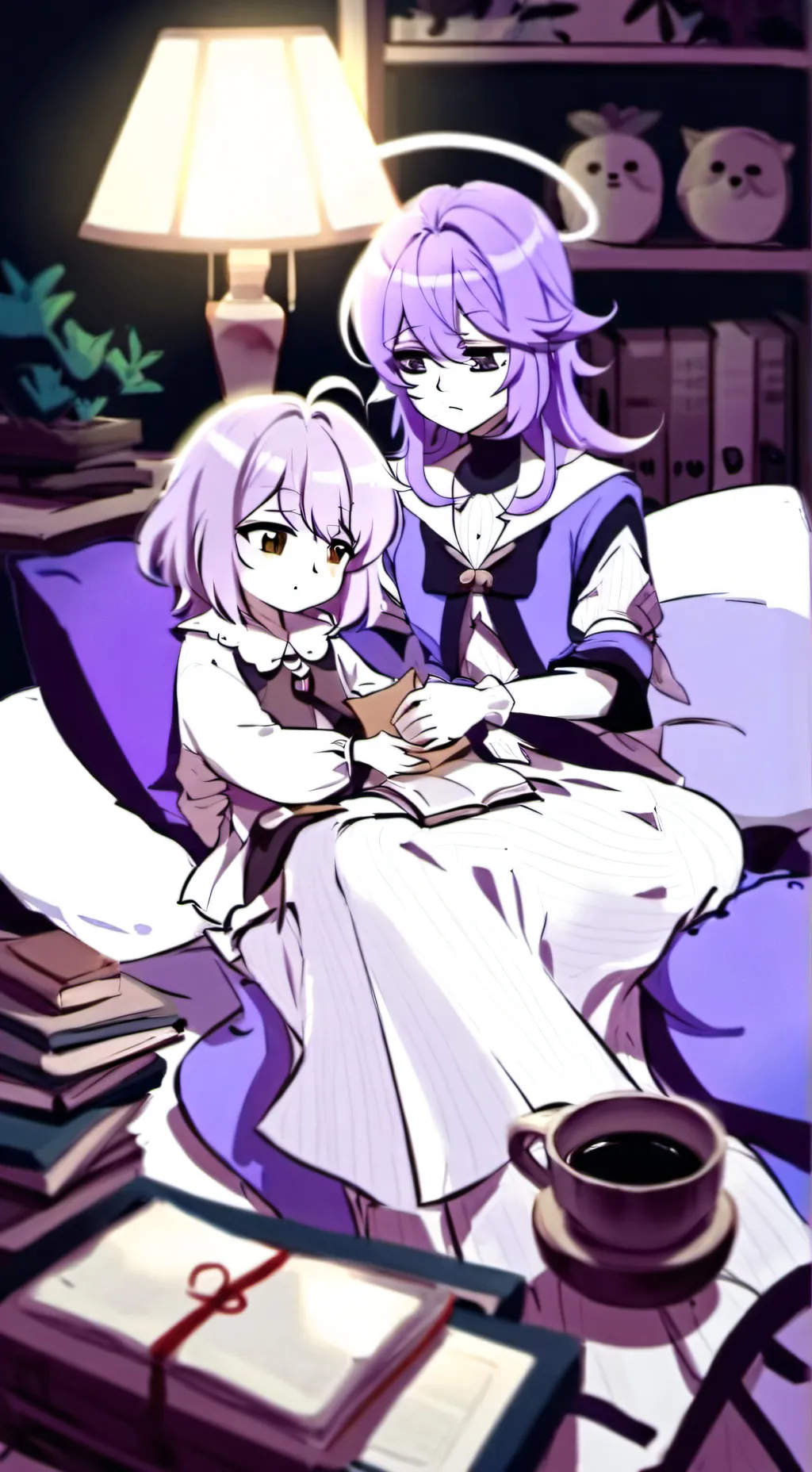 ai character: Uzi and daughter background