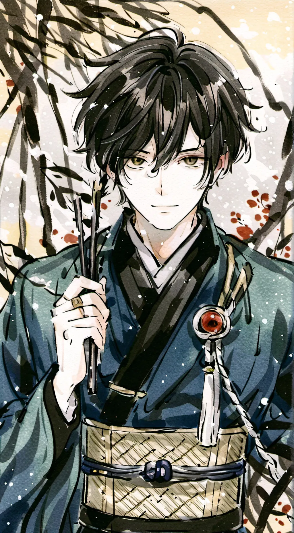 ai character: tanjiro y kanao background