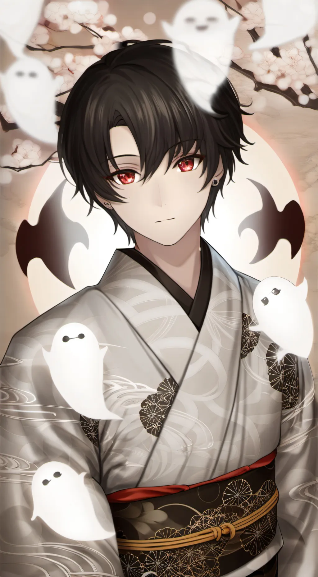 ai character: Kaito(ghost) background