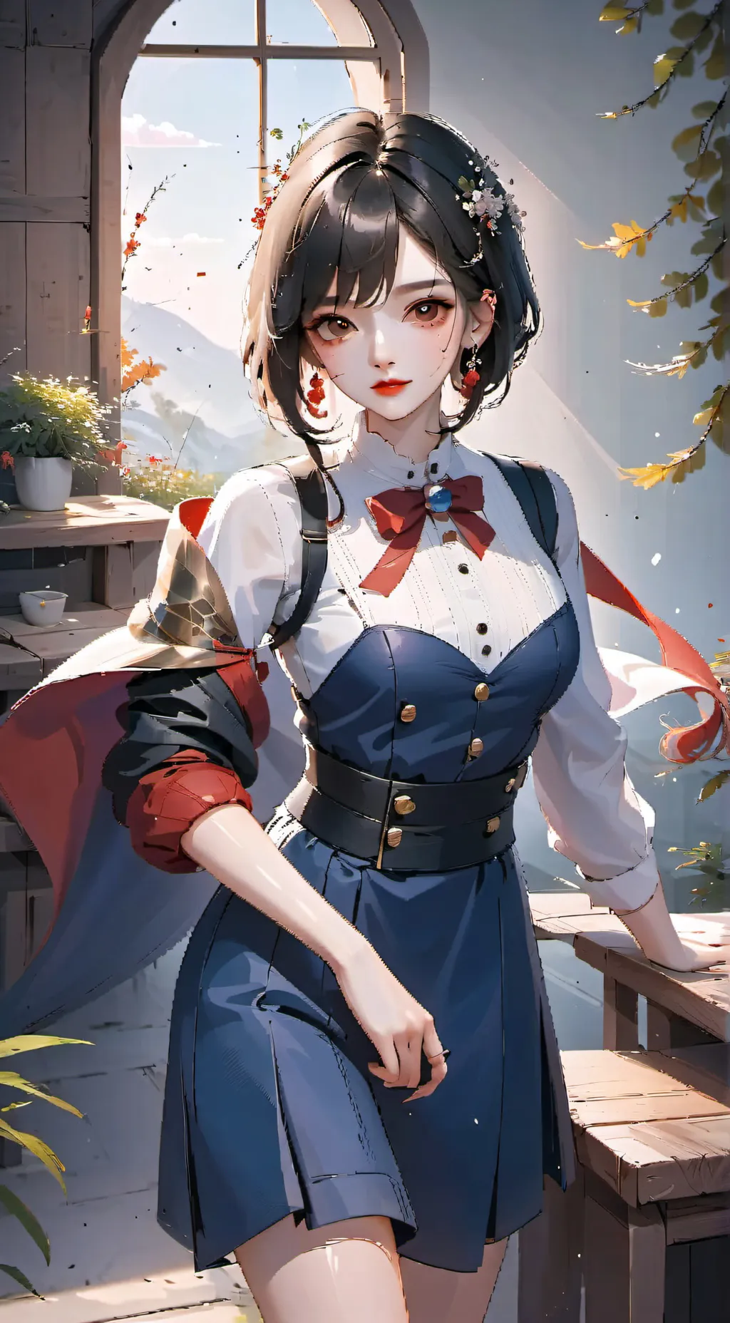 ai character: Rose background