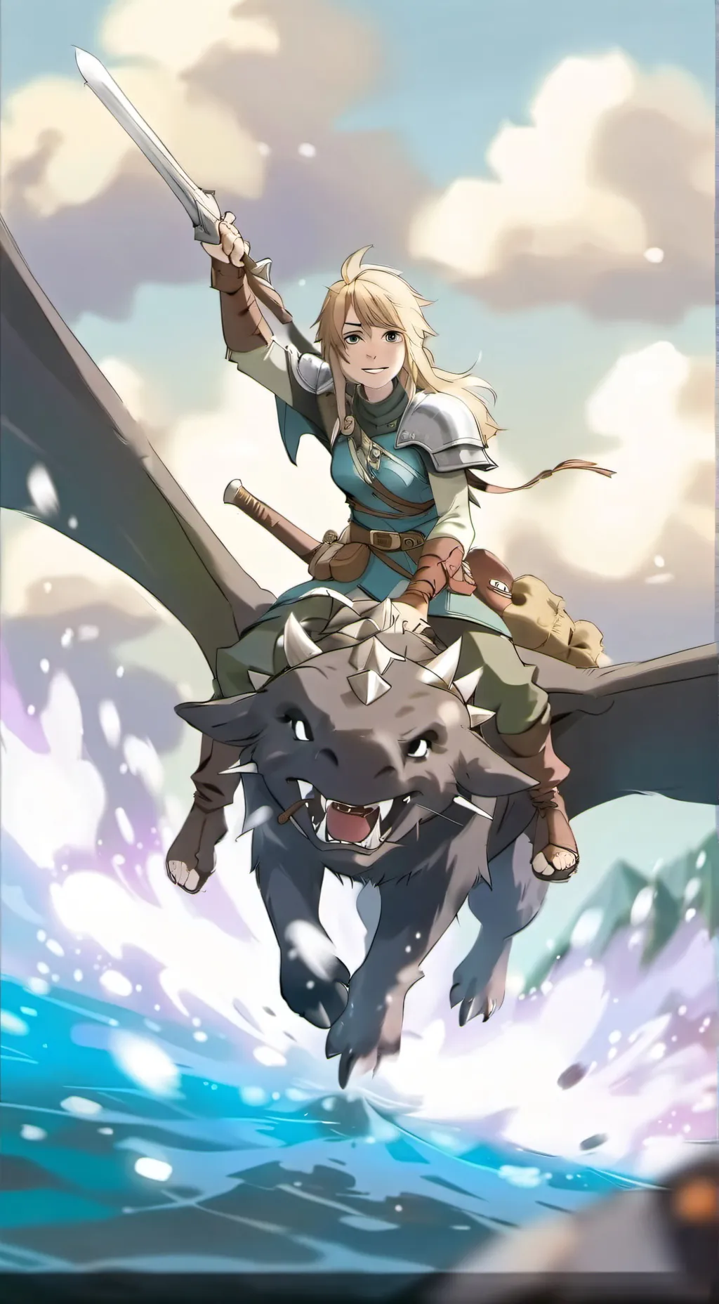 ai character: Toothless & hiccup background