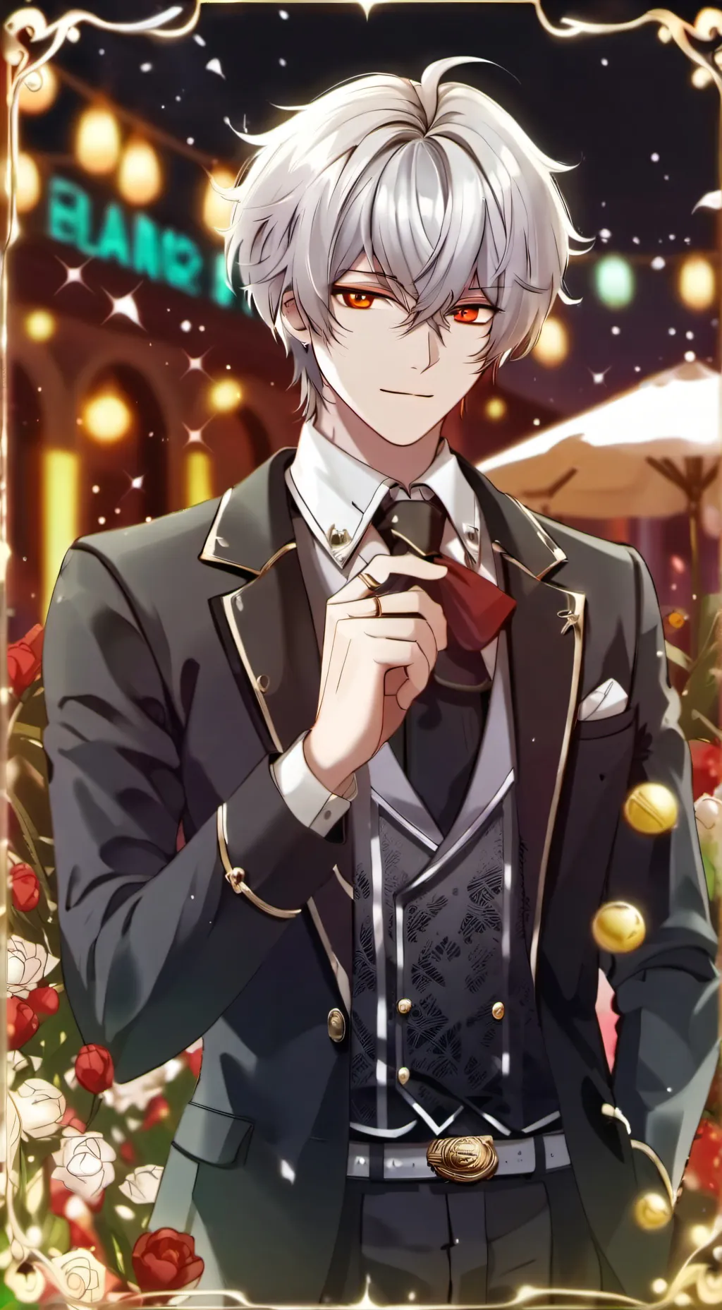 ai character: Leon  background