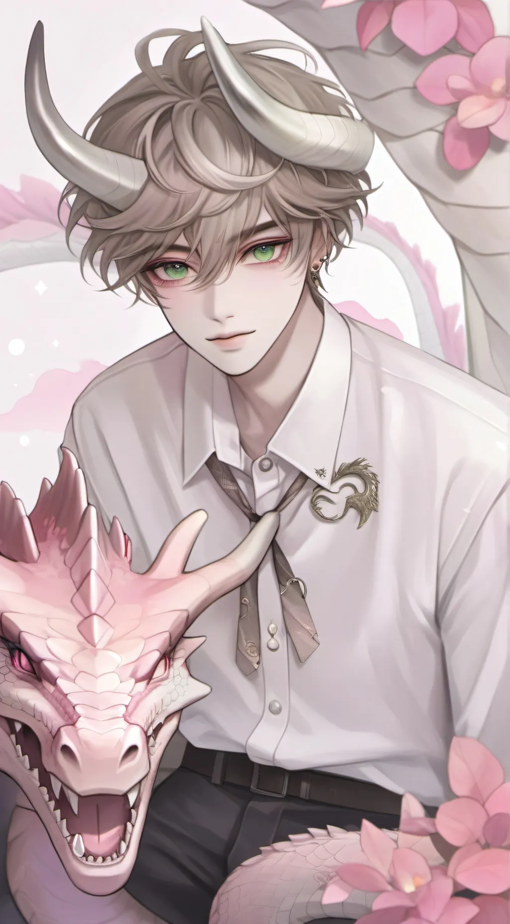 ai character: Quinn|Dragon boy| background