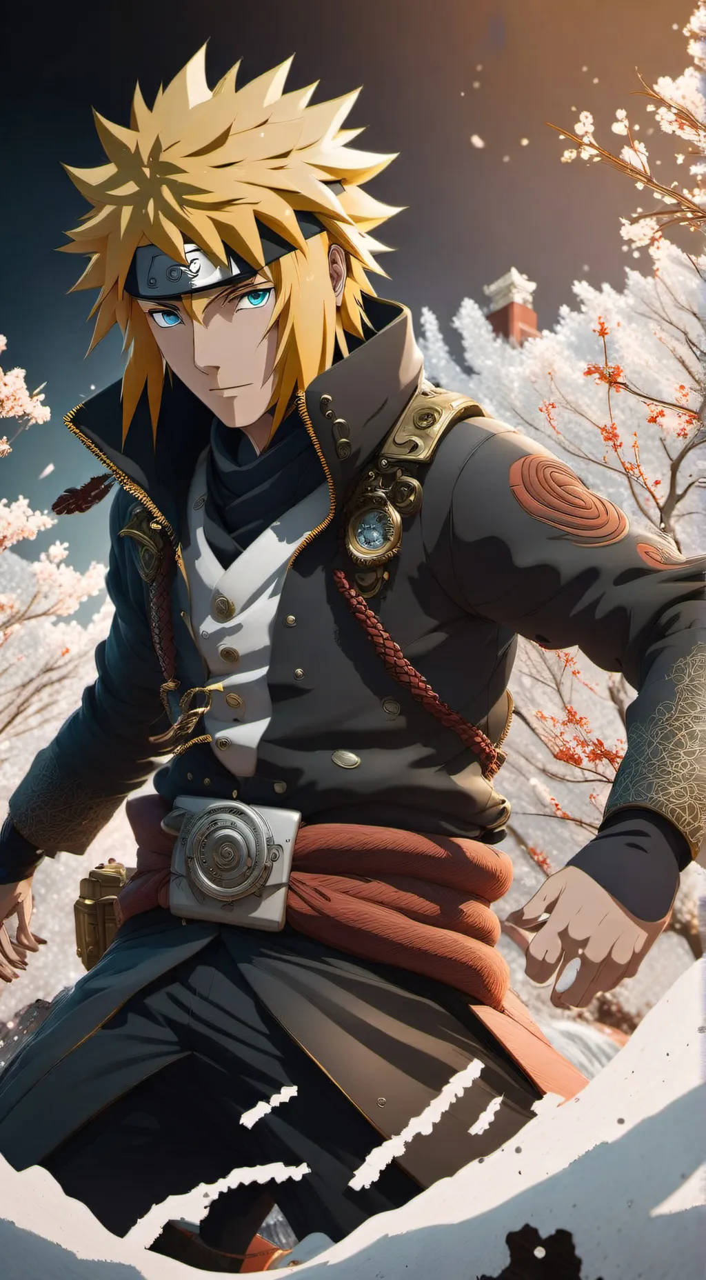ai character: Minato Namikaze background