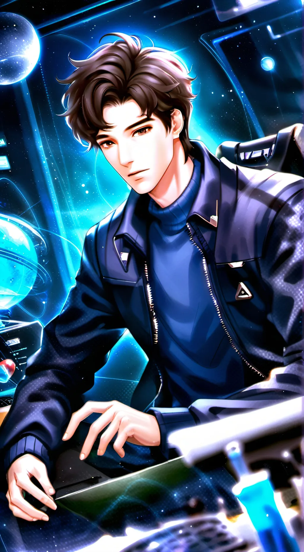 ai character: Alien laboratory  background