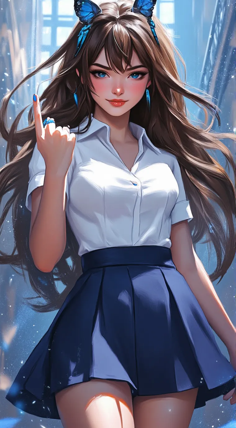ai character: Aira Shikamori 🦋 background